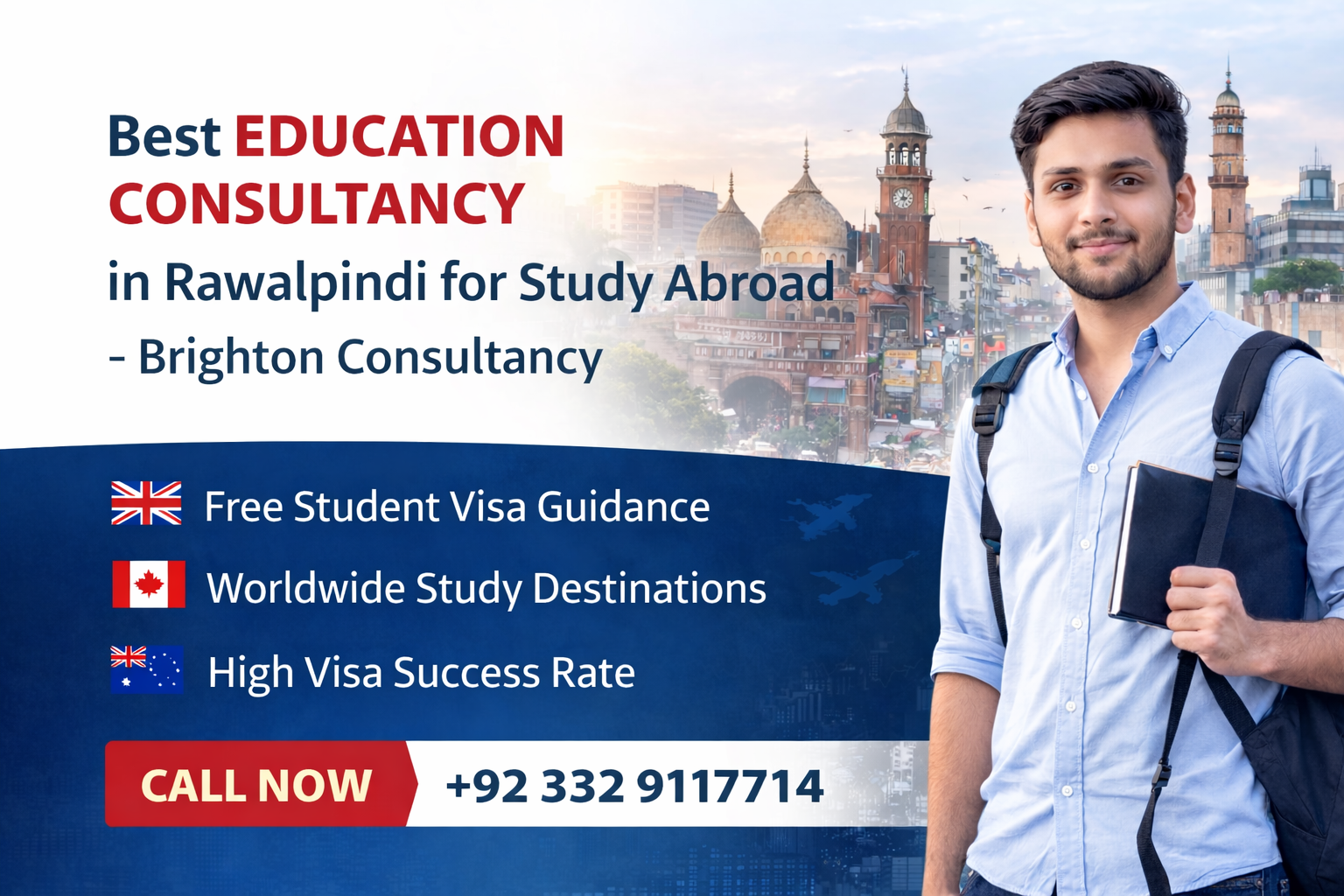 Brighton Consultants  Rawalpindi  Free Student Visa Guidance – Study Abroad Experts 2026 